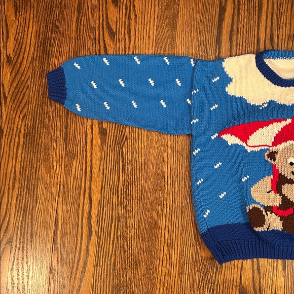 Vintage Homemade Hand Knit Teddy Bear Sweater - Picture 6 of 8